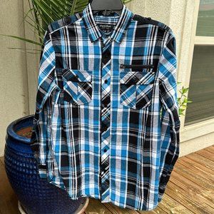 EIGHTY EIGHT PLATINUM Plaid Epaulet Shirt